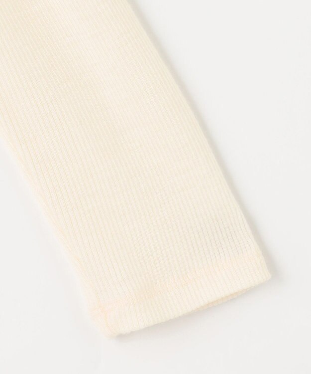 自由区 【洗える】ソフトウールリブボトルネック  カットソー アイボリー系