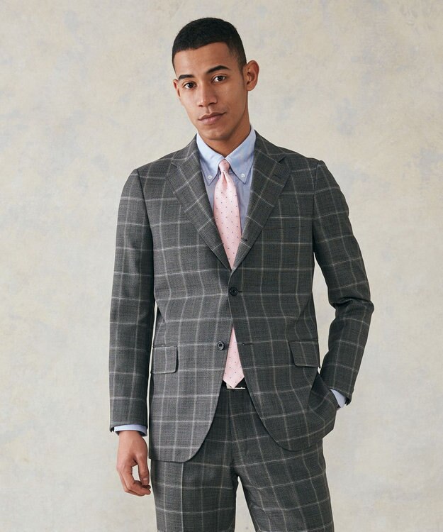 J.PRESS MEN 【CUBA BEACH MASTERPIECE】シルクツイストミックスチェック スーツ グレー系4