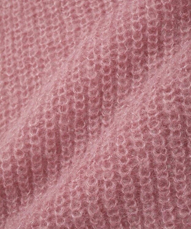 earth music&ecology サイドリボン透かしニットプルオーバー Pink