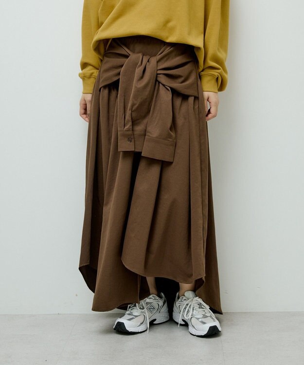 Green Parks ・ＥＬＥＮＣＡＲＥ　ＤＵＥ　袖付デザインスカート Brown