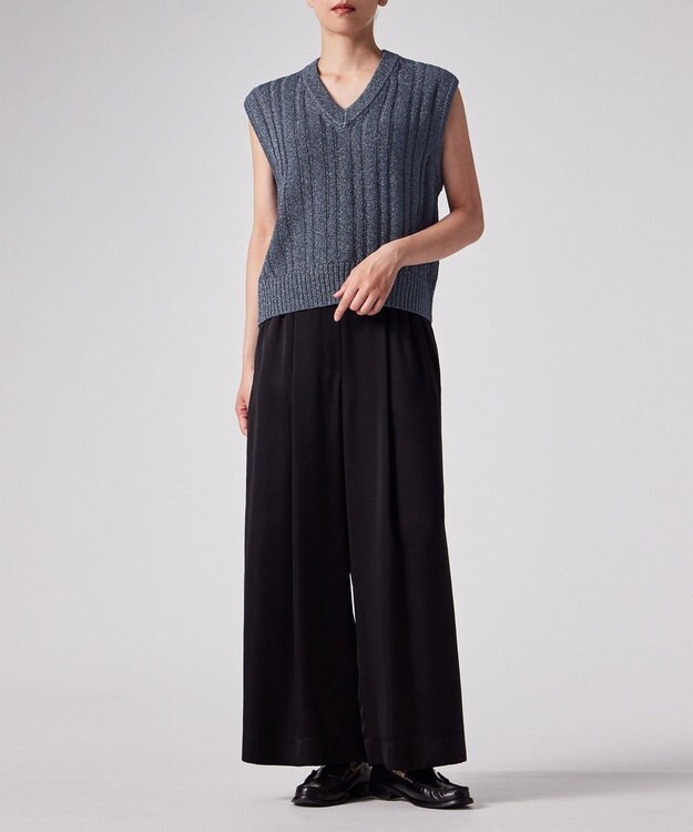 Paul Smith グリッター ニット ベスト グレイッシュブルー