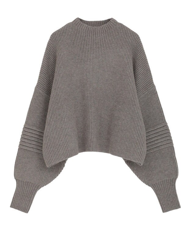 Green Parks ■ＥＳＣＡＲ　ピンタックスリーブニット Charcoal Gray