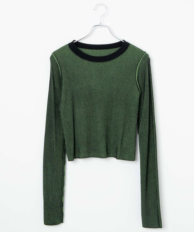 WEGO リバーシブルニットトップス グリーン