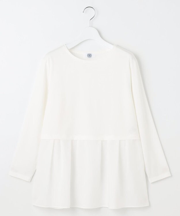 J.PRESS LADIES L 【WEB限定】レイヤードフレアー カットソー ホワイト系