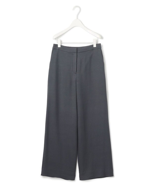 ICB L Vi/Ly/Liツイル ワイドストレートパンツ チャコール系