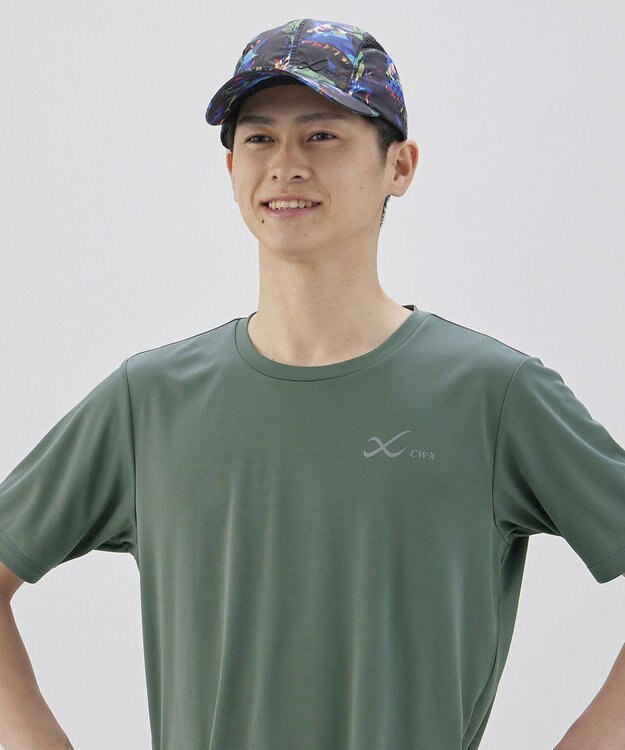 CW-X 【UNISEX】 CW-X キャップ メッシュパーツつき(つば内側) メッシュ切替あり(頭頂部) ユニセックス HYR430 /ワコール グレイッシュブルー