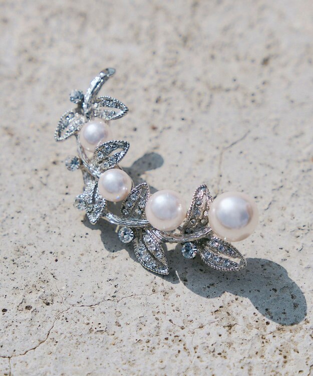 Tiaclasse リーフパール ブローチ シルバー