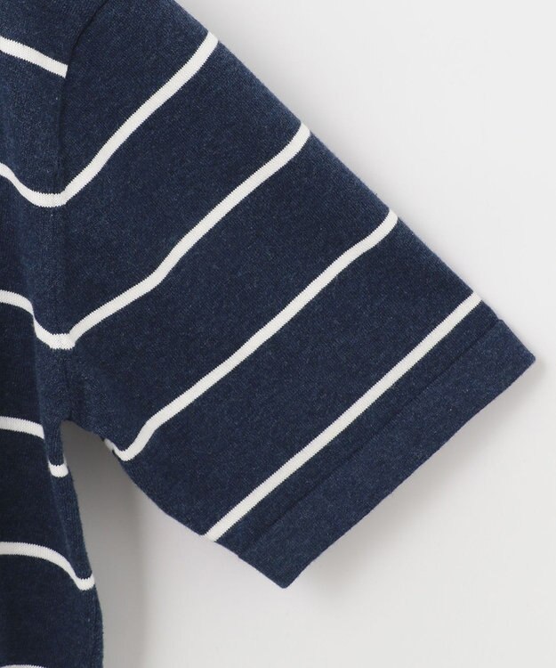 JOSEPH ABBOUD MOUNTAIN 【SPACE／UNISEX】OGコットンストレッチボーダー ニットTシャツ ネイビー系2