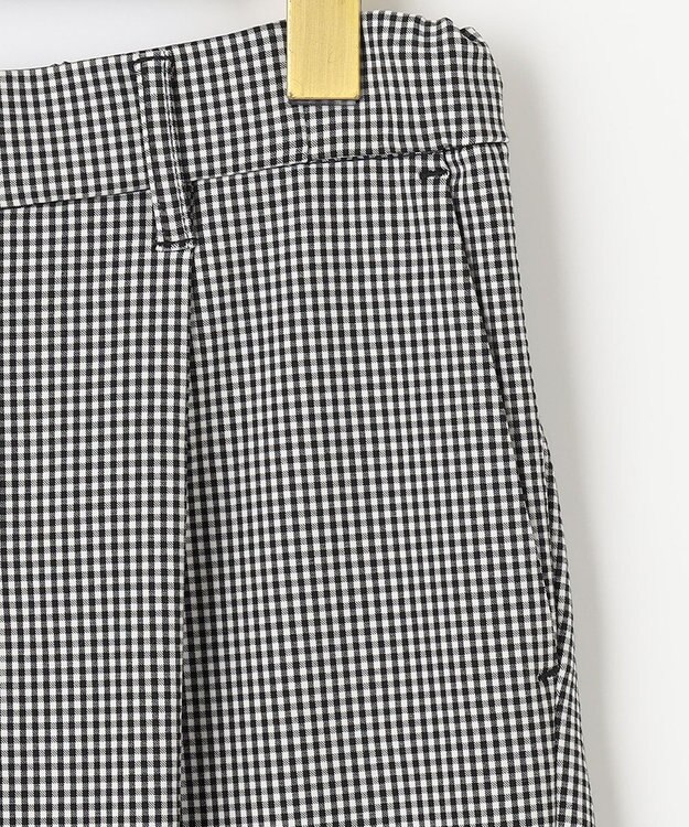 ANY SIS 【洗える】さらさらストレッチ テーパード パンツ ギンガムチェック