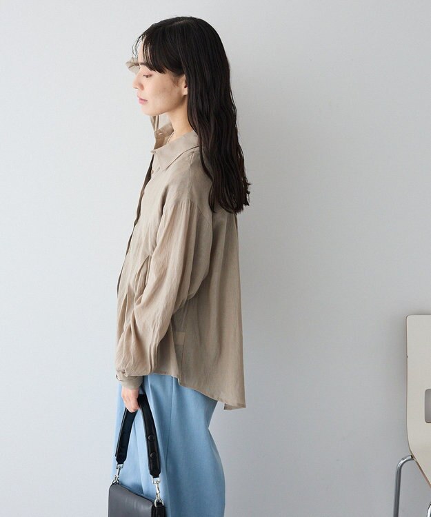 CRAFT STANDARD BOUTIQUE ヴィンテージボイルタックフレアシャツ Light Beige