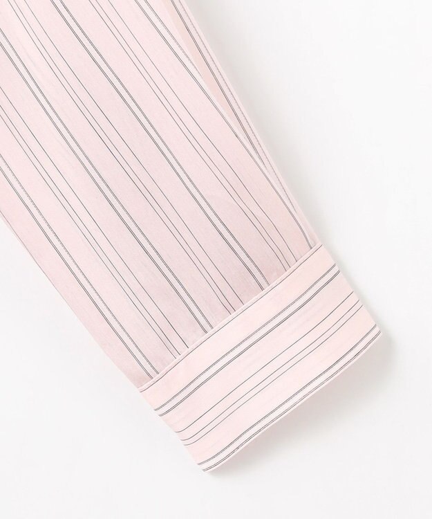 J.PRESS LADIES 【洗える】ランダムストライプ シャツカラー ブラウス ピンクストライプ系