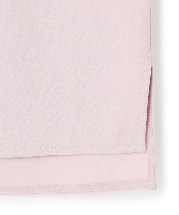 ICB 【洗える】ウォームサテン クロップドシャツ ヘイズピンク系