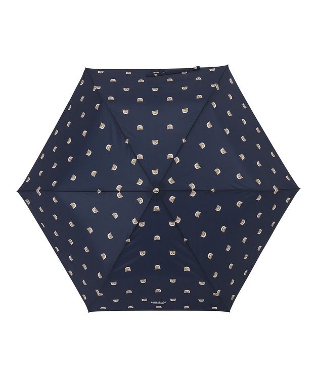 MOONBAT PAUL&JOE ACCESSOIRES(ポール＆ジョー アクセソワ) 折りたたみ傘 ヌネット ネイビーブルー