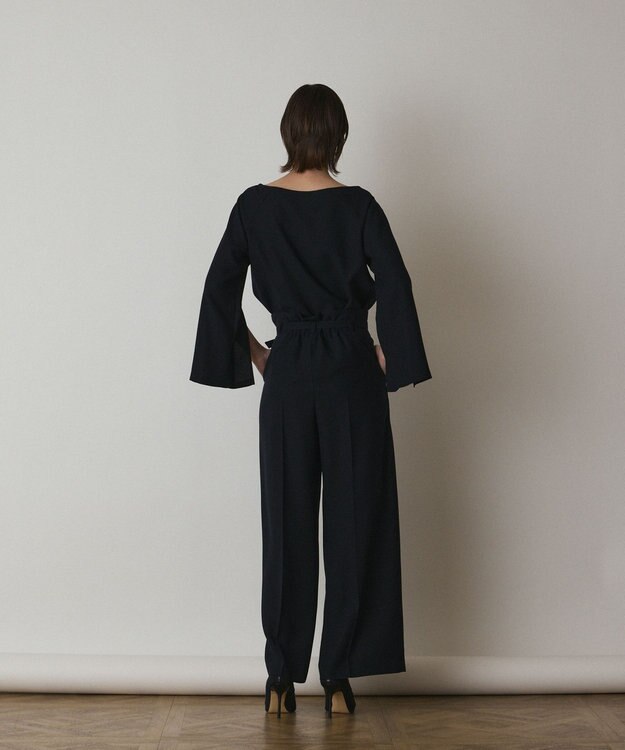 GRACE CONTINENTAL スリットスリーブトップ ネイビー