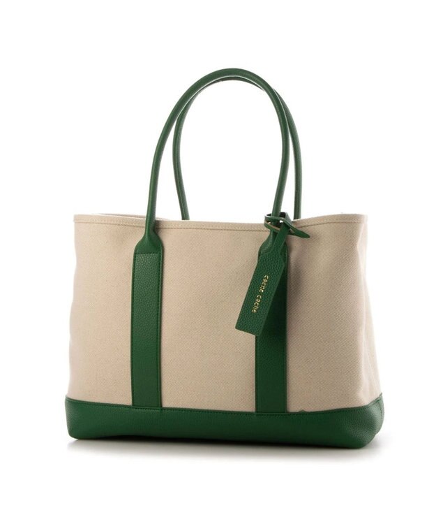 UNBILLION cachecache パーテーションキャンバストートバッグL グリーン