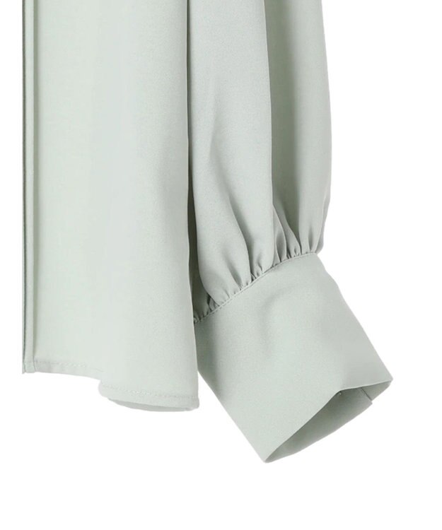 Green Parks ・ＥＬＥＮＣＡＲＥ　ＤＵＥ　ピンタックスタンドブラウス Light Green