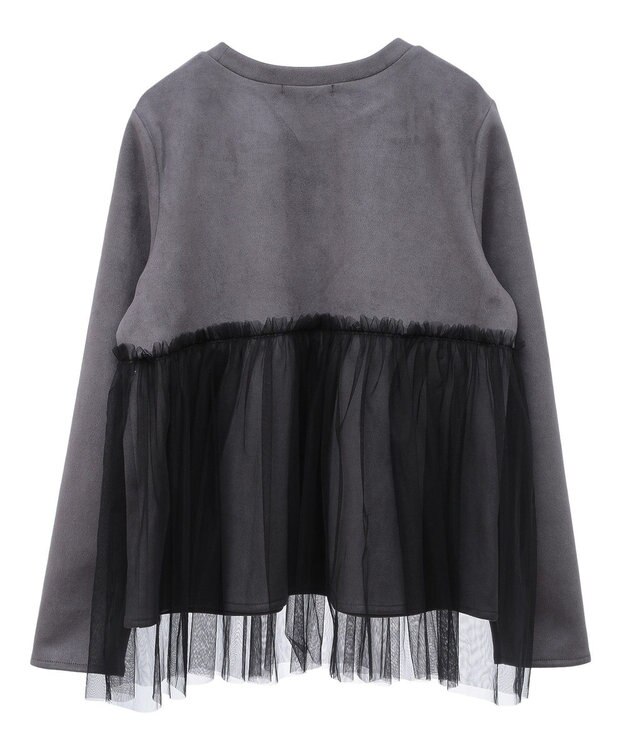 Green Parks ・ｓｗｉｎｇ　ｂｙ　チュールレイヤープルオーバー Gray Beige