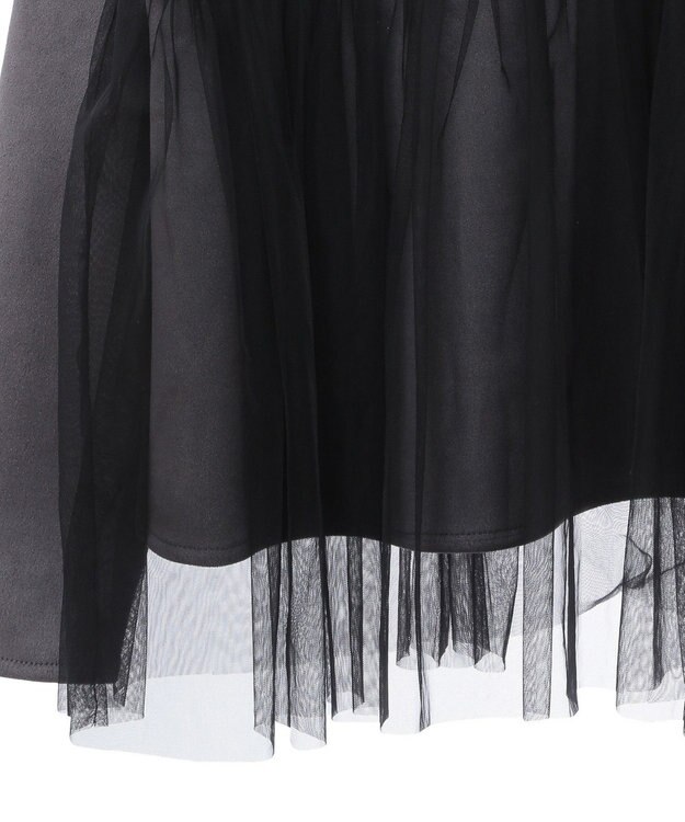 Green Parks ・ｓｗｉｎｇ　ｂｙ　チュールレイヤープルオーバー Gray Beige