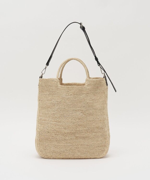 russet 《かごバッグ》インドラフィア2WAYトートバッグ(TI-368) Natural