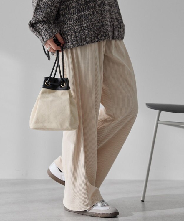 AMERICAN HOLIC カットコーデュロイパンツ Ivory