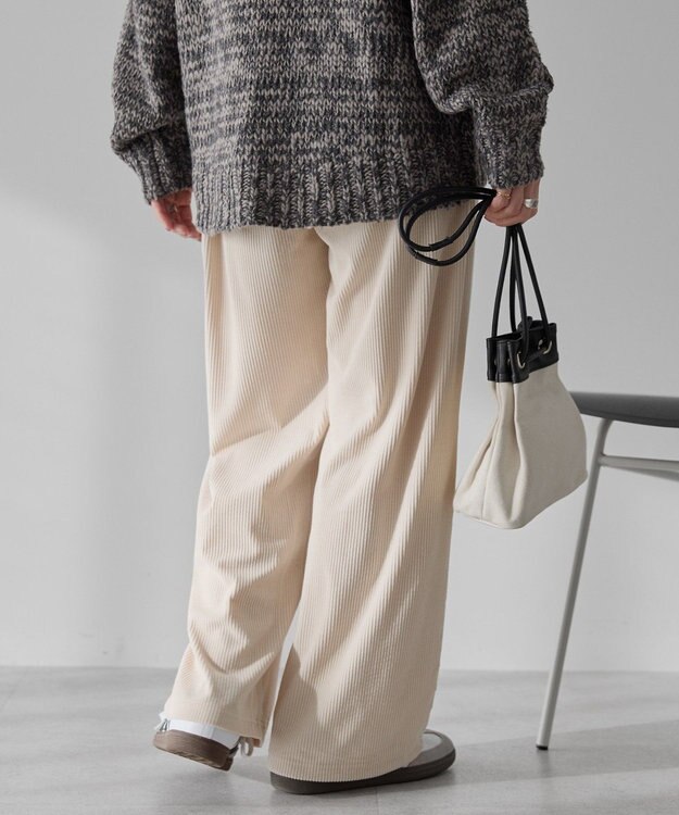 AMERICAN HOLIC カットコーデュロイパンツ Ivory