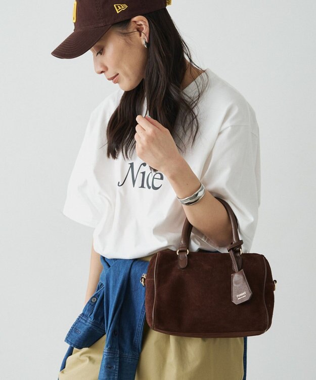 russet  スエード2WAYミニボストンバッグ(CE-1570-WEB) D.Brown