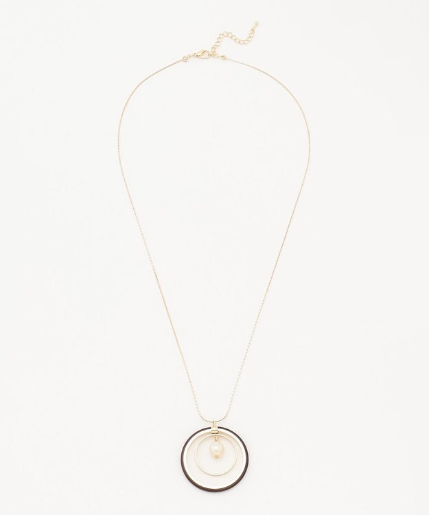 ANY サークルリングネックレス ブラウン