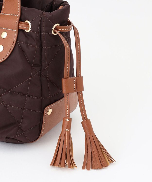 LA BAGAGERIE グリッドキルティングトート ワイン