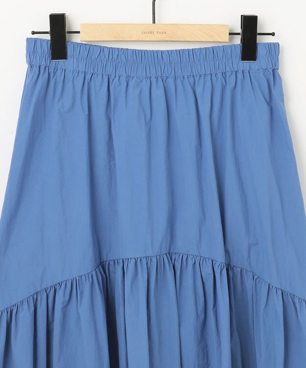 SHARE PARK LADIES ライトタフタギャザースカート ブルー系
