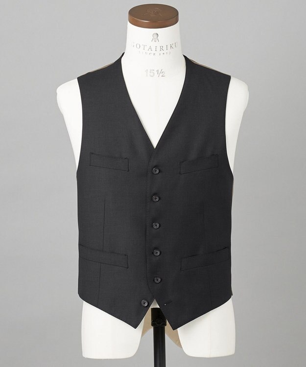 GOTAIRIKU シワになりにくい【御幸毛織/みゆきけおり】Superior160s  3ピーススーツ（グレー） グレー系