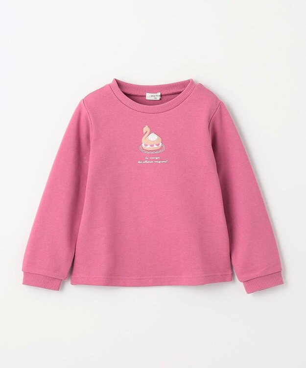 ANY KIDS 【春まで主役】アニマル発泡プリントトレーナー チェリーピンク