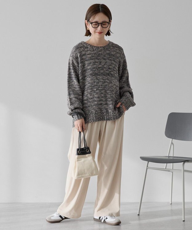 AMERICAN HOLIC カットコーデュロイパンツ Ivory