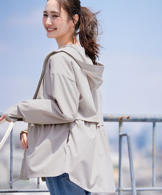 ANY SIS ラッシュガード ジップアップフーディー ライトグレー