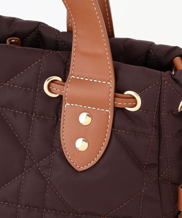 LA BAGAGERIE グリッドキルティングトート ワイン