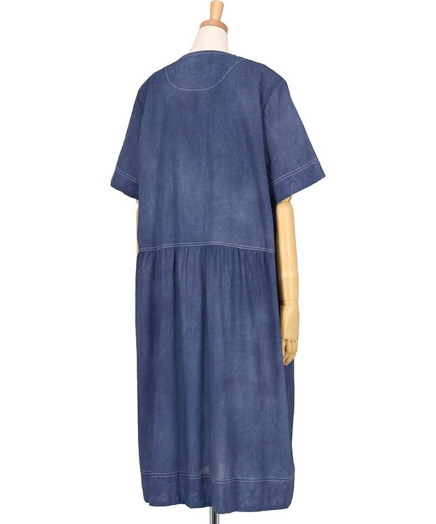 tsumori chisato SLEEP ツモリチサト ワンピース 5分袖 半袖 綿100%(本体) 楊柳素材 ロング丈(ふくらはぎ付近) レディース UNT149 /ワコール コン