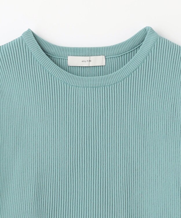 ANY リブコンビペプラムニット ミント