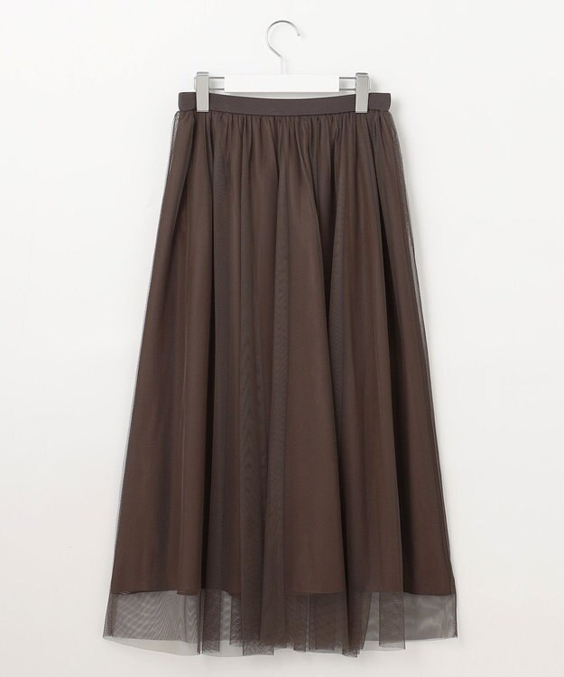 自由区 L 【新色追加生産・WEB限定カラーあり】チュール スカート ブラウン系