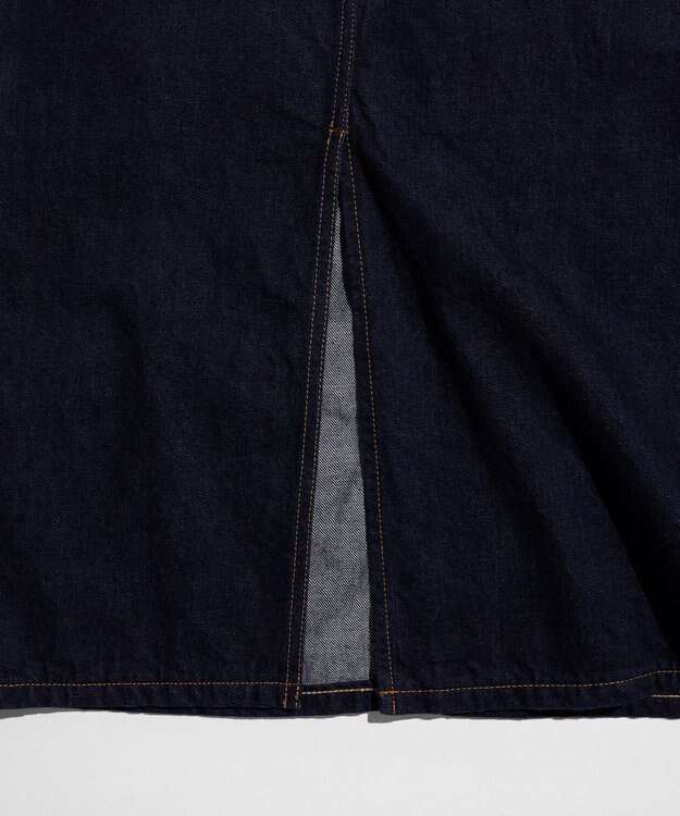 LENO DENIM SKIRT　デニムマキシスカート BLACK