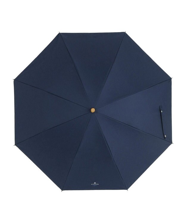 MOONBAT 【WEB限定】LANVIN en Bleu 晴雨兼用 折りたたみ傘 長傘(2WAY) プレーン×ロゴ刺繍 一級遮光 遮熱 UV ネイビーブルー
