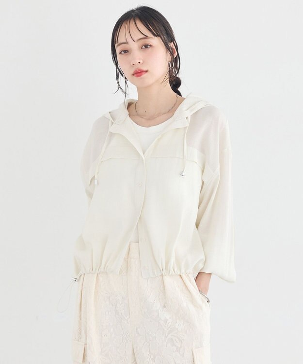earth music&ecology 【予約】シアーシャツブルゾン アイボリー