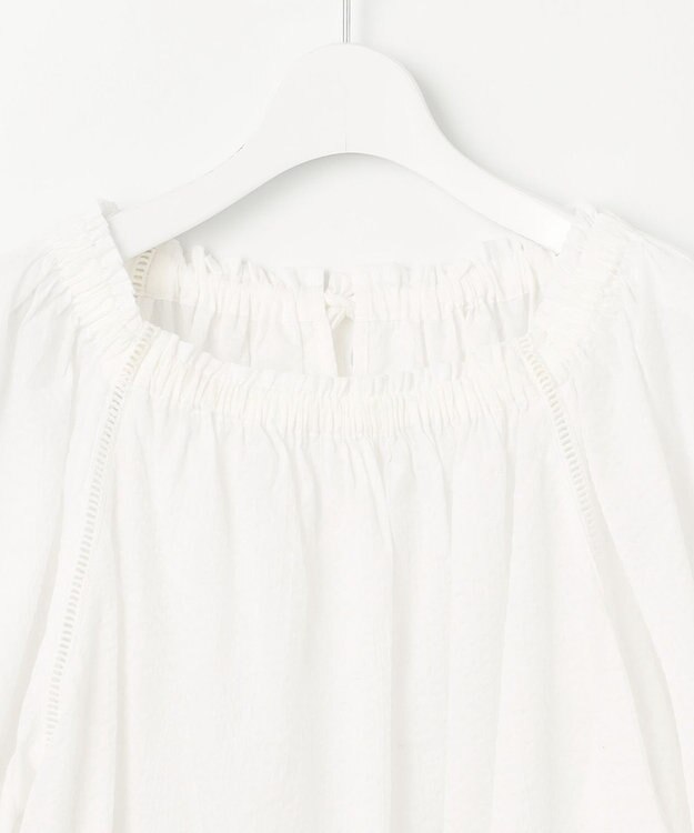 23区 【SLOW/一部店舗限定】コットンローンウェーブ ブラウス ホワイト系