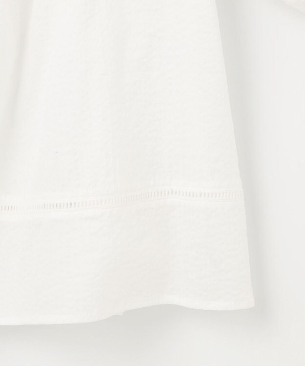 23区 【SLOW/一部店舗限定】コットンローンウェーブ ブラウス ホワイト系