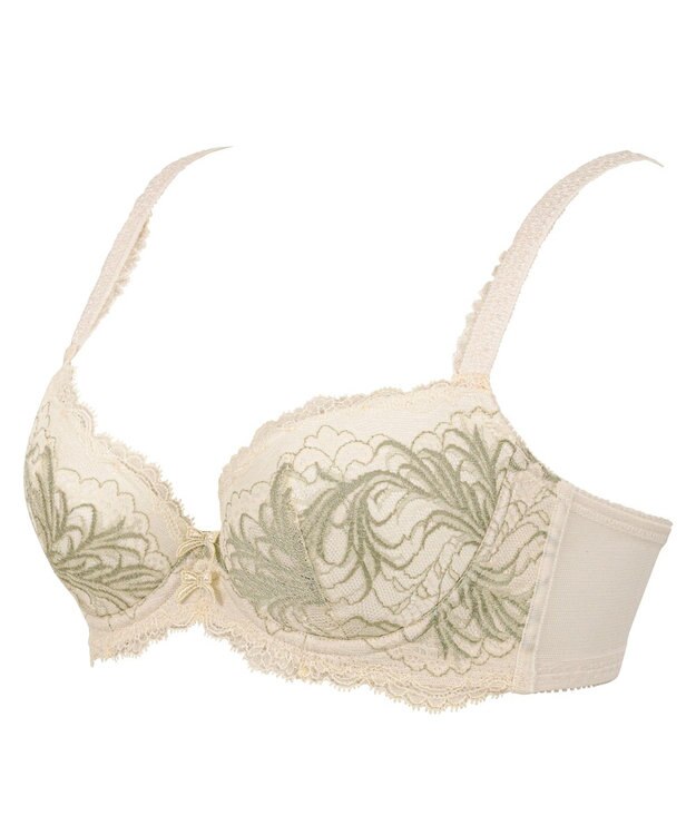 BRADELIS New York 【BRADELIS New York/ 育乳補整ブラ・STEP2 寄せる】ローズステップ2ブラ24A1  谷間を作ってキープする補正ブラ アイボリー