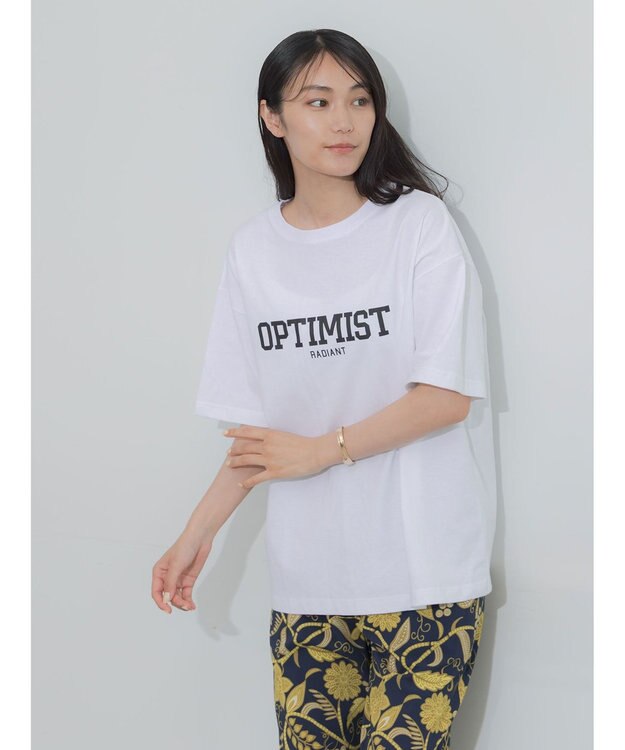 Te chichi シンプルロゴプリントBIGTシャツ《2026 SUMMER LOOK item》 オフホワイト