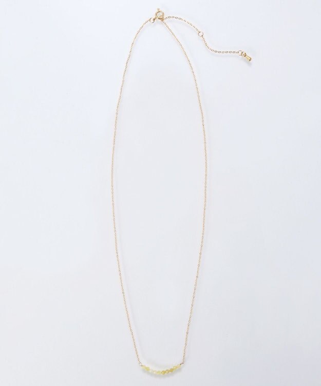 Phoebe 【金属アレルギー対応】サニージェムラインアーチネックレス/天然石/サージカルステンレス イエロー