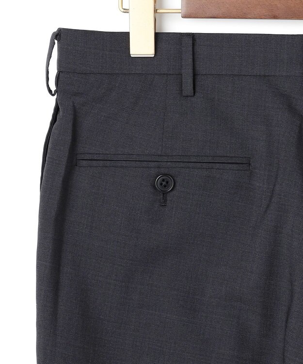 J.PRESS MEN 【KING SIZE】【洗える / 高通気性 / ストレッチ性 / 防シワ】プレーンウィーブ スラックス / ノータック グレー系
