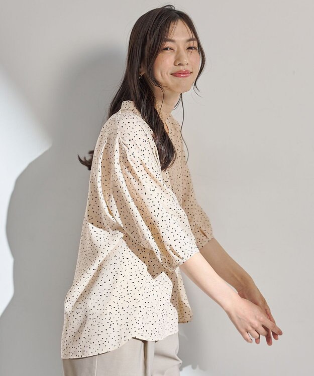 ANY ドルマンスキッパードットブラウス エクリュ系