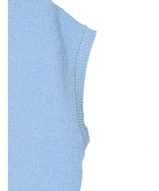 earth music&ecology ミニブークレＶネックベスト Blue