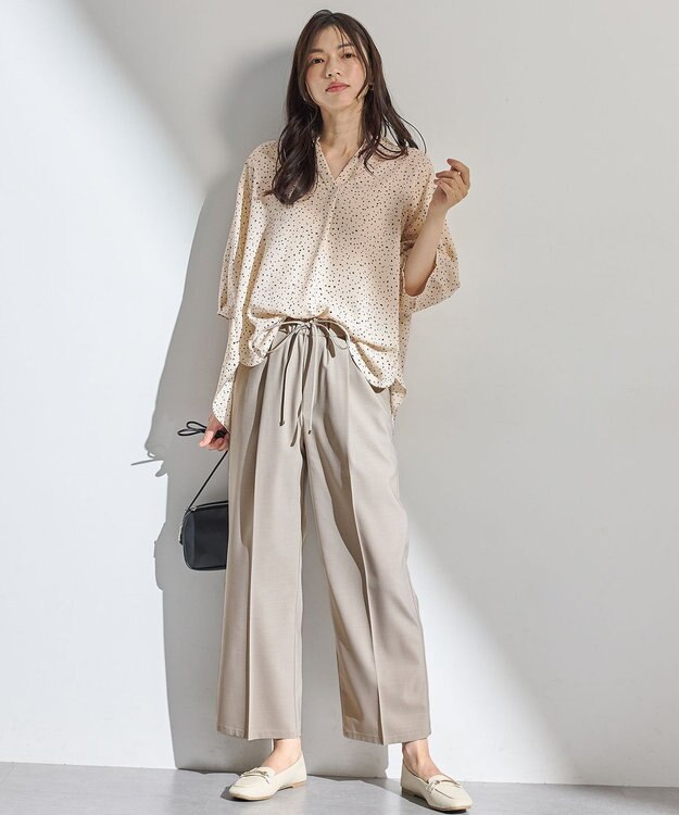 ANY ドルマンスキッパードットブラウス エクリュ系