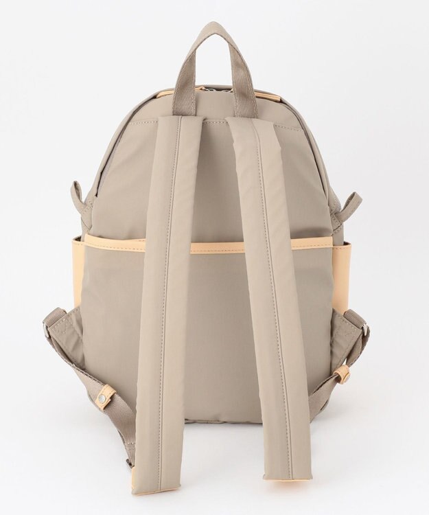 Y'SACCS 【ナイロンタフタ×リサイクルレザー】デイリーミニリュック ライトグレー